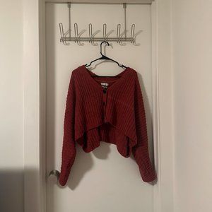 Urban Outfitters Red Knitted Sweater/Cardigan M